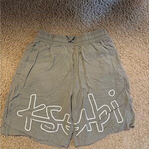 Ksubi Tan Shorts with Logo